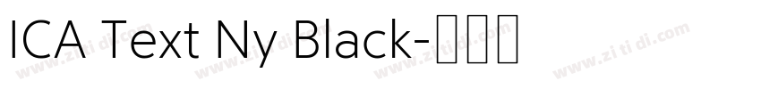 ICA Text Ny Black字体转换